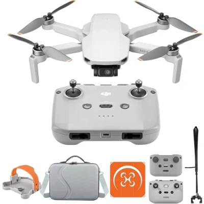 Image de Bundle DJI Mini 4K, Drone Caméra 4K UHD, Moin de 249 g, Stabilisation la Nacelle à 3 Axes, Transmission Vidéo sur 10 km, Retour Auto, Résistance au Vent, Temps Vol max. 31 min, C0, QuickShots
