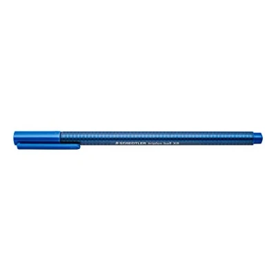 Image de Staedtler Triplus Ball 437, Stylos Bille De Couleur, Forme Triangulaire Ergonomique, Largeur Trait M, Étui Carton Avec 1 Bleus Assortis, 437 Xb 3 Ve