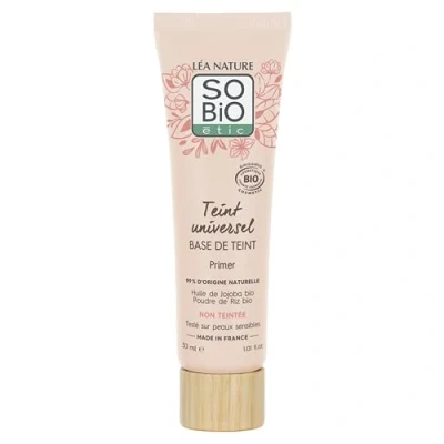 Image de LÉA NATURE SO Bio étic Base de teint certifié Universel Hydrate &amp; Matifie le Prolonge la tenue du maquillage Texture crémeuse Poudre riz Vegan Made in France 30 ml