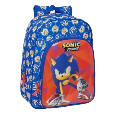 Image de SONIC PRIME Sac à Dos Scolaire Enfant, Animé pour Enfants, Adaptable au Trolley, Idéal Les Ages Scolaires, Confortable et Polyvalent, Qualité Résistance, 26 x 11