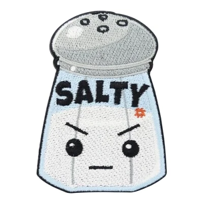 Image de Finally Home Patch thermocollant Salty Écusson amusant à coudre Écussons amusants repasser Kawaii