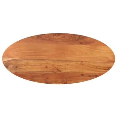Image de vidaXL Dessus de Table, Table Remplacement, Rechange Salle à Manger, 110x40x3,8 cm Ovale Bois Massif 370811
