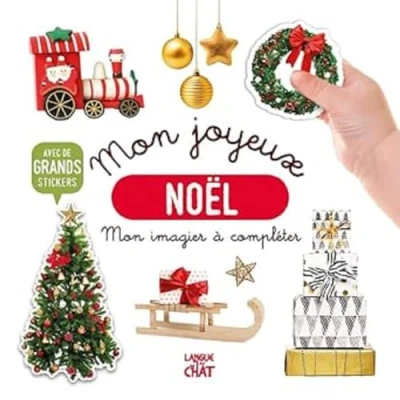 Image de Mon bel imagier à compléter joyeux Noël Livre d&#039;activités avec grands stickers Dès 36 mois