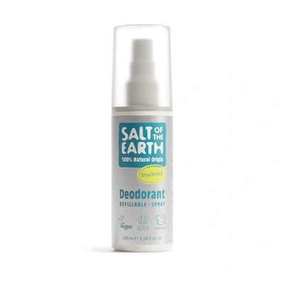 Image de Natural Deodorant Spray by Salt of the Earth, Unscented, Fragrance Free Vegan, Long Lasting Protection, Leaping Bunny Approved, Made in UK 100ml