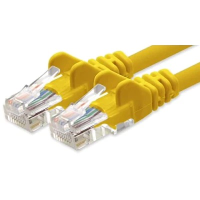 Image de 1aTTack.de Câble Réseau Cat6 Cat 6 1x 2m RJ45 Ethernet LAN DSL Routeur Modem Jaune