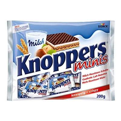 Image de Gaufrettes au chocolat Knoppers Gaufres fourrées Poids total 200 grammes