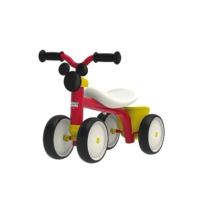 Image de Smoby Mickey Porteur Rookie Structure Métal Roues Silencieuses Coffre de Rangement Dès 12 Mois 721404 Rouge