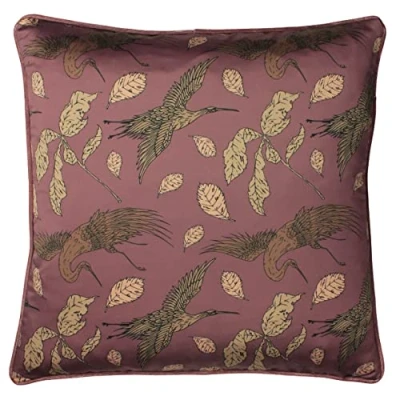 Image de Paoletti Couverture de Coussin Harper, Velours Polyester, Mulberry, 45 x 45cm