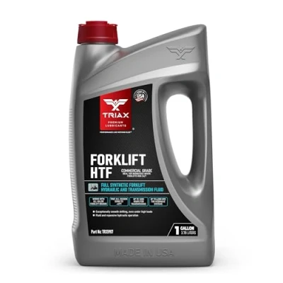 Image de TRIAX Forklift HTF Huile pour transmission hydrostatique et hydraulique, convient à 99% des chariots élévateurs fourche, débit froid de 45 C (1 gallon)