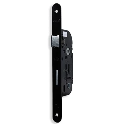 Image de Dom metalux Serrure de Porte Noire à Encastrer Bouton Axe 40 mm condamnation Reversible