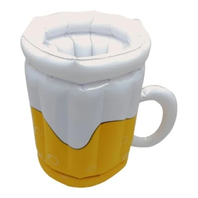 Image de Mad Monkey Seau à bière Gonflable, 2000009, Jaune, Blanc, 42 cm groß