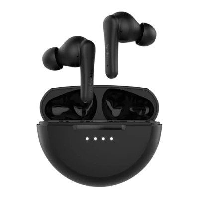 Image de Belkin Écouteurs True Wireless SoundForm Rhythm avec Micro intégré, Recharge Rapide USB C, autonomie de 28 h, Indice d&#039;étanchéité IPX5, écouteurs Bluetooth sans Fil pour iPhone, Galaxy, etc., Noir