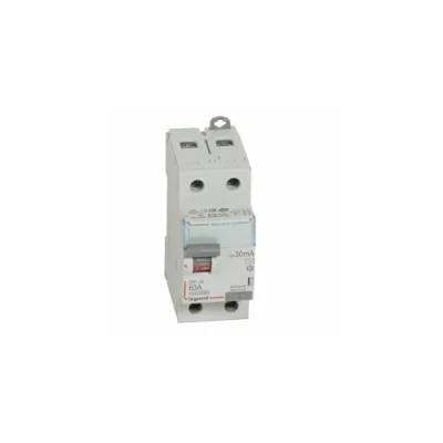 Image de 411506 Legrand Interrupteur différentiel 63A type AC 30mA bipolaire 2 modules Bornes alignées