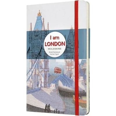 Image de Moleskine Carnet Édition Limitée, I Am London, Couverture Rigide, Pages Blanches, Grand Format 13 x 21 cm, 240