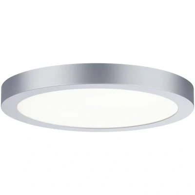 Image de Paulmann 70983 LED Abia carré incl. 1x22 watts Éclairage mat Panneau lumineux plastique Luminaire de plafond 2700 K, Matière, 22 W, Chrome matt, ▭ 300x300mm