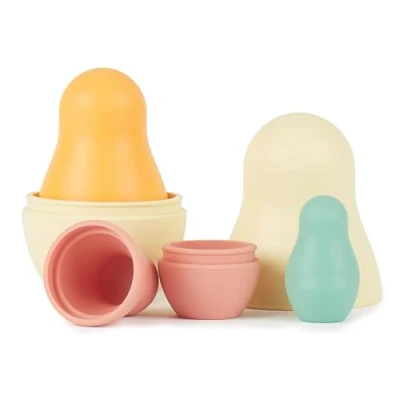 Image de Bieco Silicone Matroschka pour les Enfants Tropical Vibes Jeux Bébé 1 An Poupee Russe Educatif Jouet Jouets D&#039;activité et de Développement Jeu Bebe Poupée