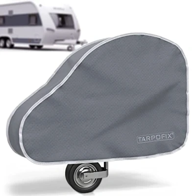 Image de Tarpofix® Housse de Timon avec Fermeture à Double clic Couverture Barre d&#039;attelage Universelle pour caravanes Grande Taille remorques