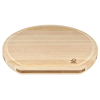 Image de KAI Shun planche Réversible Hinoki D Type utilisation double face, dos avec rigole à jus cyprès japonais dimensions 36 x 33 2,5 cm découper en bois pour