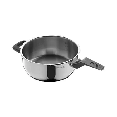 Image de WMF Perfect Premium Poêle à frire rapide, 3 l, sans couvercle, 22 cm, en acier inoxydable Cromargan poli, pour induction