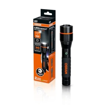 Image de OSRAM LEDinspect Pro Torch 1200, Lampe Torche d&#039;inspection LED Rechargeable, Fonction Zoom, luminosité de 1200 LM, 6000 K, 5 Modes d&#039;éclairage