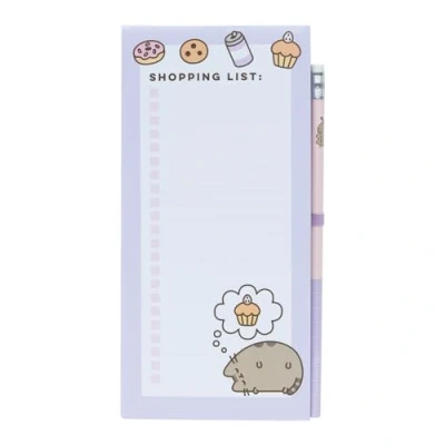 Image de Grupo Erik bloc notes magnétique Pusheen Liste de courses frigo avec crayon papier Feuilles détachables 10 x 21 cm, to do list note
