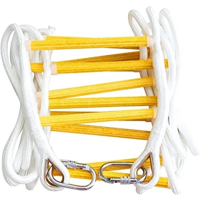 Image de Échelle de Secours en Corde 4,9 m d&#039;urgence avec mousquetons d&#039;éjection Multifonction