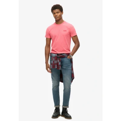 Image de Superdry Camiseta Lisa Tricot, Rose (Punch Pink Marl), M Homme