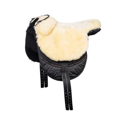 Image de F.R.A. Tapis de Monte Macon Extra Merino à Cru avec Taquets et Inserts (5) Noir/naturel L