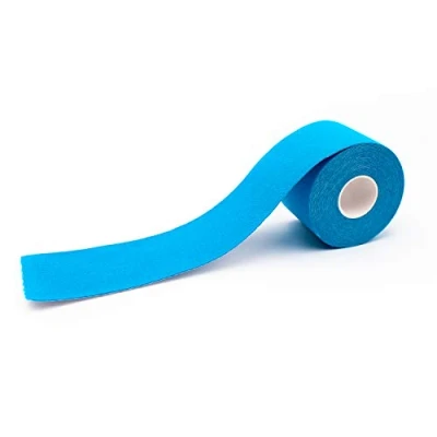 Image de Bande de kinésiologie pour strap ou strapping couleur bleu axion Ruban adhésif résistant à l&#039;eau Optimal le sport En rouleau 5 m