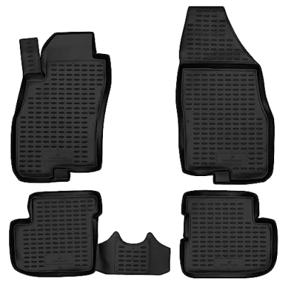 Image de WALSER XTR 75156 Ensemble de tapis sol Caoutchouc avant et arrière noir Sur mesure
