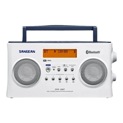 Image de Radio portable DAB SANGEAN DPR 26 BT stéréo avec Bluetooth Blanc