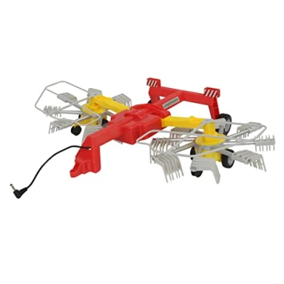 Image de JAMARA Schwader Pöttinger pour Tracteur RC 1:16, Licence Officielle, Dents rotatives Pendant la Conduite, Bras de flèche Pliables et rétractables, Rouge