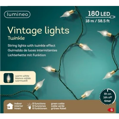 Image de Guirlande Led Blanc Chaud 8 Fonctions GENERIQUE Intérieur 1790cm
