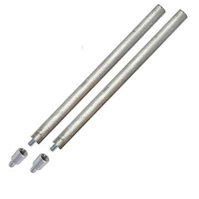 Image de GOLDMAN SERVICE 2 anodes de magnésium 22 x 350 mm pour thermos électrique + adaptateurs différents filetages 8M M6 Anode abattage chauffage compatible avec toutes les grandes marques
