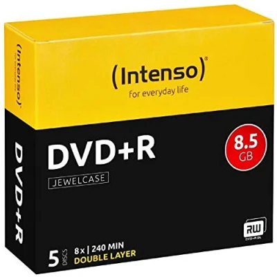Image de DVD+R double layer 8,5go Intenso Boitier Jewel x5