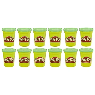 Image de Play Doh E4828F02 12 Pots Vert (4Oz)
