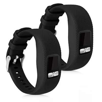 Image de kwmobile Bracelet Compatible avec Garmin Vivofit 4 Set 2x de Rechange en TPU Taille S pour Fitness Tracker