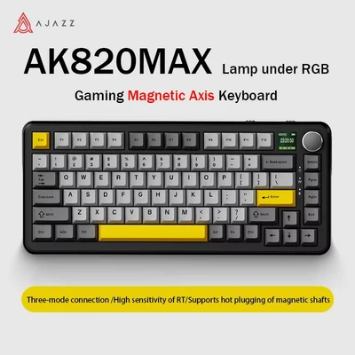 Image de AJAZZ AK820 MAX Magnetic Switch Contour Black Hot Swap Mechanical Gaming Keyboard Wired Version
