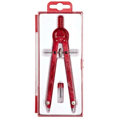 Image de Alco Albert 1355 12 Compas de géométrie avec guide roue dentée, longueur 165 mm, rouge