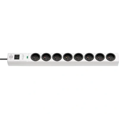 Image de Brennenstuhl Bloc multiprise 8 prises avec parafoudre cordon 2 m Blanc