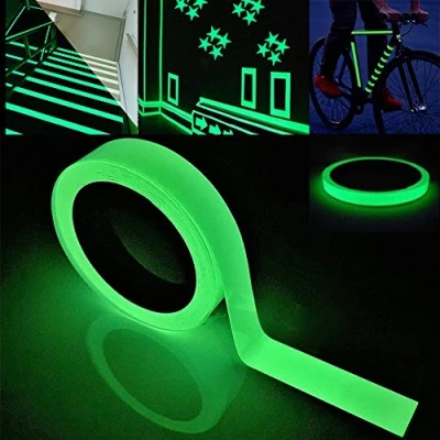 Image de FULARR 10m X 2cm Premium Lumineux Ruban Autocollant, Glow in The Dark Tape, Phosphorescent Ruban, Fluorescente Auto Adhésif Sécurité Amovible Imperméable Lumière Verte