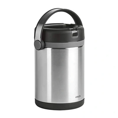 Image de Emsa 509245 Conteneur alimentaire isotherme, Enjoy Mobile, 1,7 litre, avec 2 inserts alimentaires, 100 % étanche, mobilité, noir/anthracite