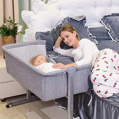 Image de THINFAR Berceau Cododo avec Matelas et Moustiquaire 2 in 1 Lit bébé pour Les Bébés de 0 à 36 Mois Pliable en Mobile d&#039;Appoint (96 * 57 77cm)