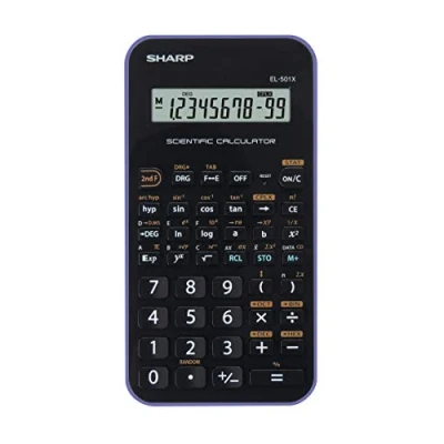 Image de Sharp EL 501 x Calculatrice Scientifique avec entrée D.A.L (Fonctionne sur Piles) Violet/Noir