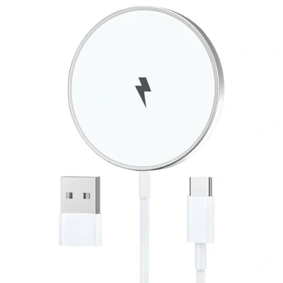 Image de Chargeur Induction iPhone 2M, 15W Mag Safe pour Apple 16/16 Pro/15 Pro Max/15 Plus/15/14/14 Plus/13/12 Mini, sans Fil Charge Rapide a