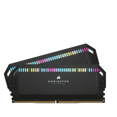 Image de CORSAIR DOMINATOR PLATINUM RGB DDR5 RAM 32Go (2x16Go) 6000MHz CL36 Intel XMP Compatible iCUE Mémoire d&#039;Ordinateur Noir (CMT32GX5M2E6000C36)