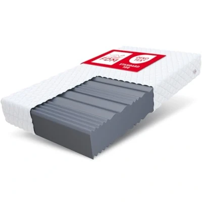 Image de FDM Matelas Mousse Comfort Plus 90x200 cm Épaisseur 10 7 Zones Froide H3 Oeko Tex adapté aux Personnes souffrant d&#039;allergies Déhoussable Blanc