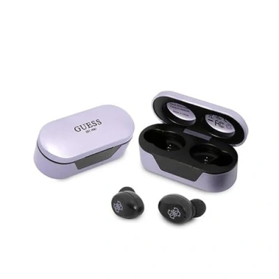 Image de CG MOBILE Guess Écouteurs True Wireless à Commande tactile + indicateur de Charge LED Durée des appels et la Musique BT5.0/4 5 H DC V/400 mAh Violet