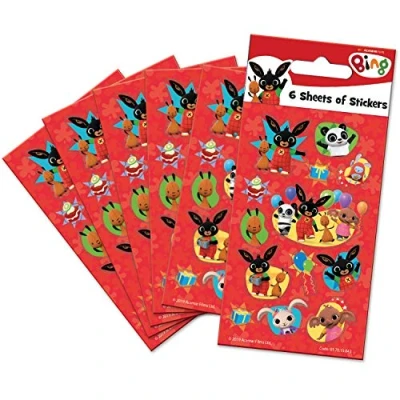Image de Paper Projects 01.70.15.043 Bing Lot de 6 autocollants pour pochettes surprises Rouge 12,5 x 7,5 cm