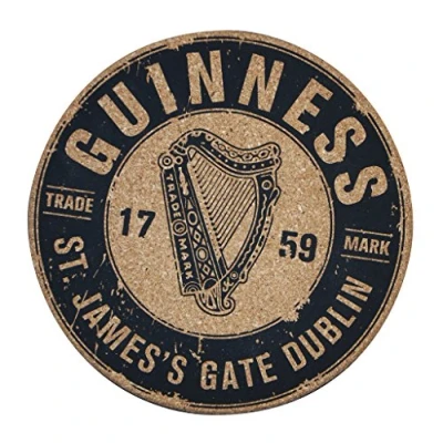 Image de Guinness Sets de Table en liège avec Motif St James Gate Harp 1759